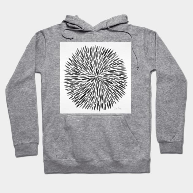 Grey Water Color Burst Hoodie by CatCoq